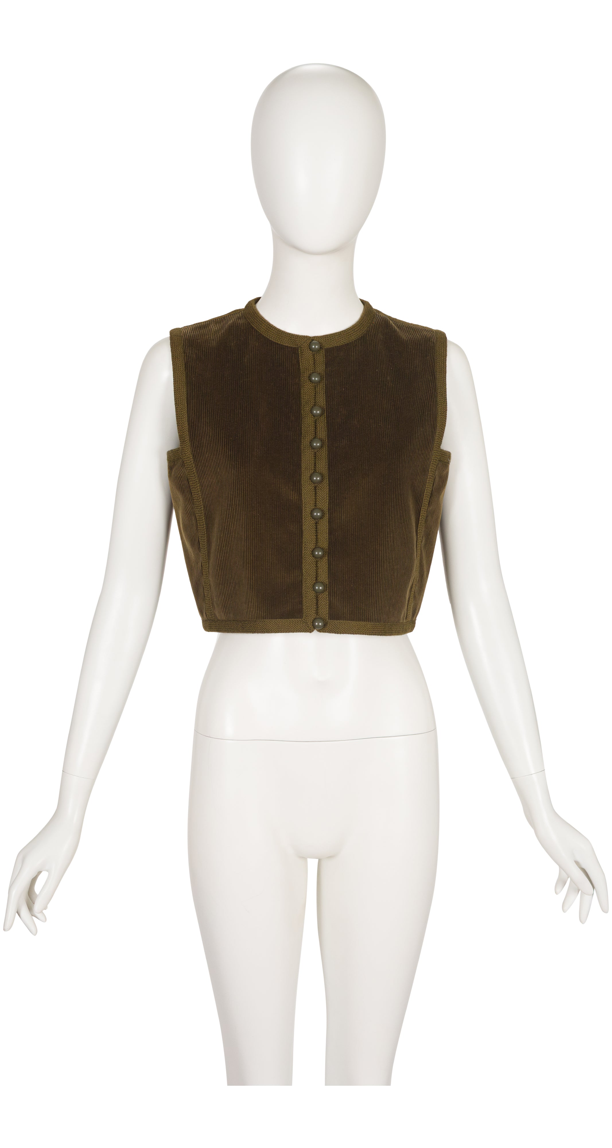 Yves Saint Laurent 1976-77 F/W Russian Collection Green Corduroy