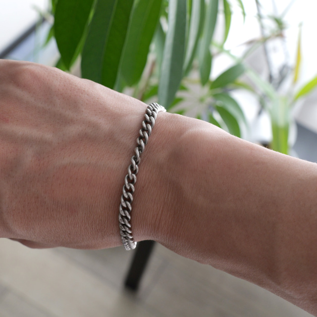 イギリス製ビンテージ シルバー925チェーンブレスレット | 通販