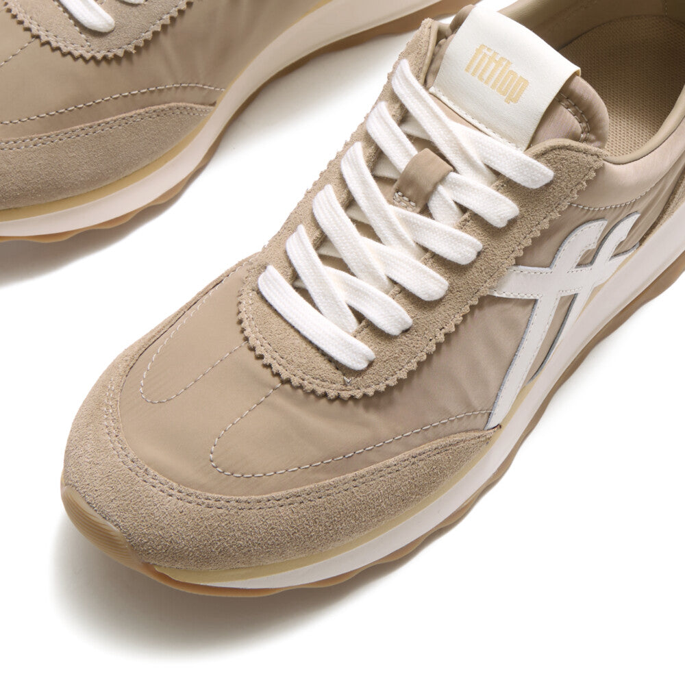 F-MODE FLOWファブリック/スエード/レザーフラットフォームスニーカー