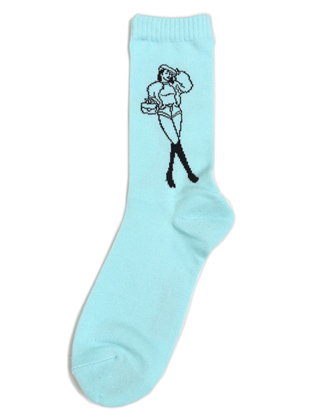 WHIMSY SOCKS FIVE STAR MARIE SOCKS LIGHT BLUE - FIVESTAR