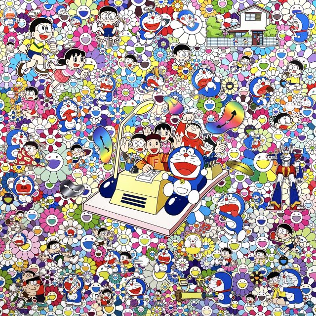 藤子F不二雄先生とタイムマシーンでどこまでも』村上隆 | 絵画・アート