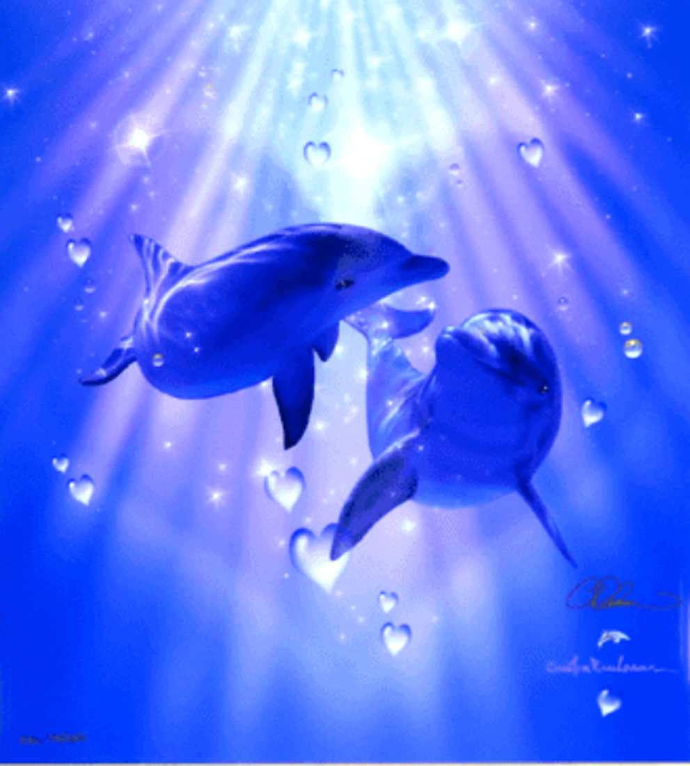 Christian Riese Lassen イルカの絵画 Christian Riese Lassen イルカ