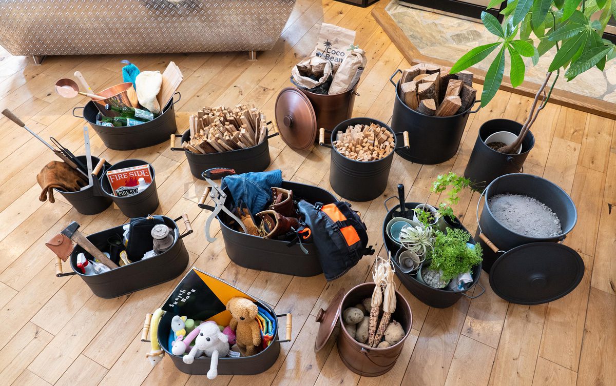 オーバルウッドストッカー（大）｜製品を見る｜薪⽕の総合商社