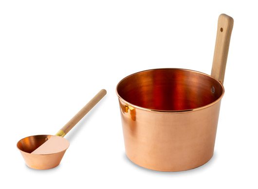 コッパーロウリュ桶｜製品を見る｜薪⽕の総合商社 ファイヤーサイド