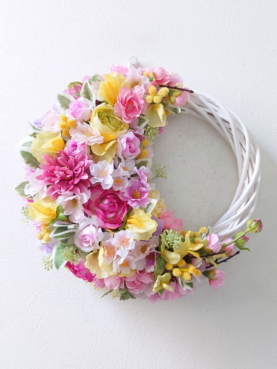春の彩りリース｜Fla-co（フラコ） - フラワーアレンジ作品投稿サイト