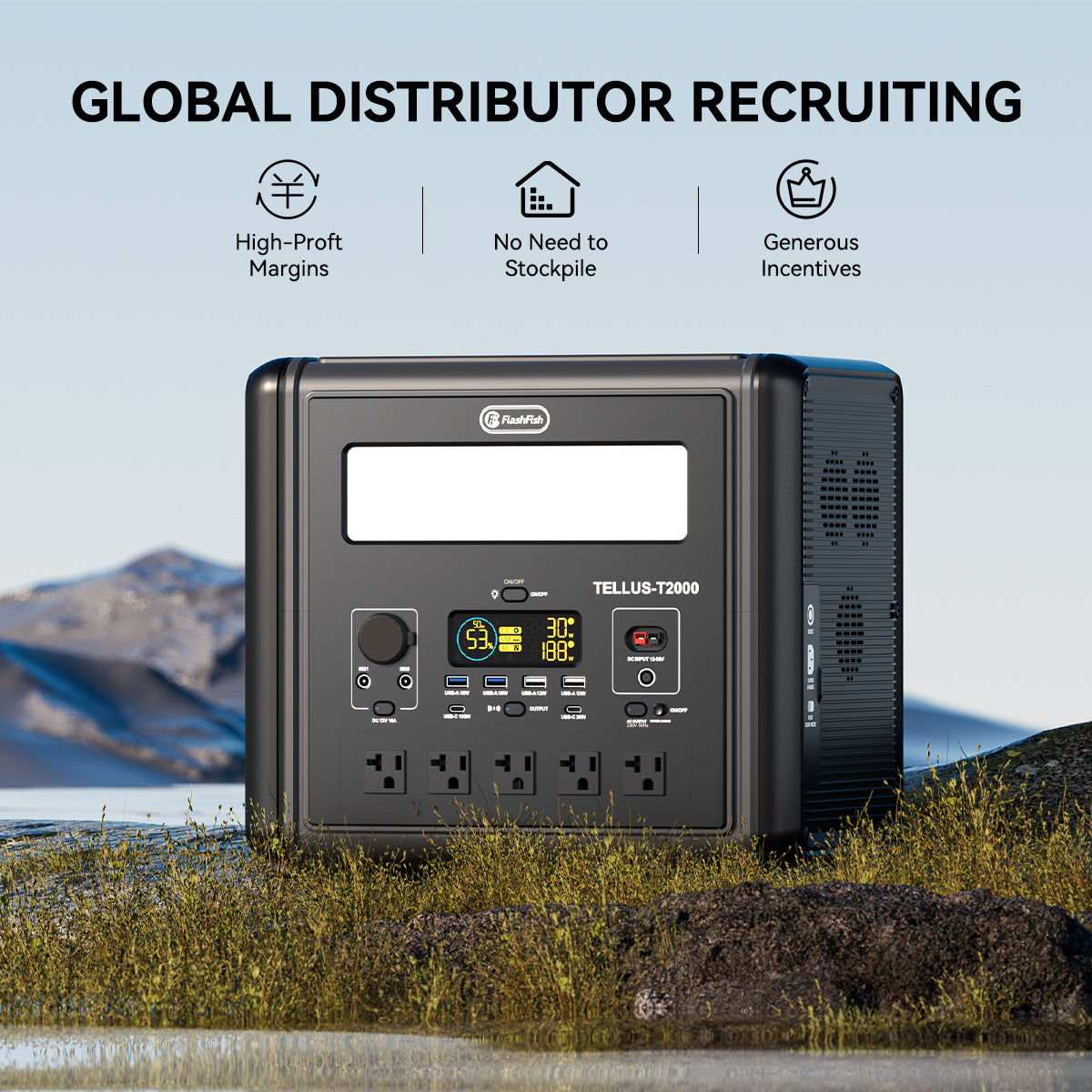 FlashFish E200 Portable Power Station | 200W 151Wh/40800mAh only