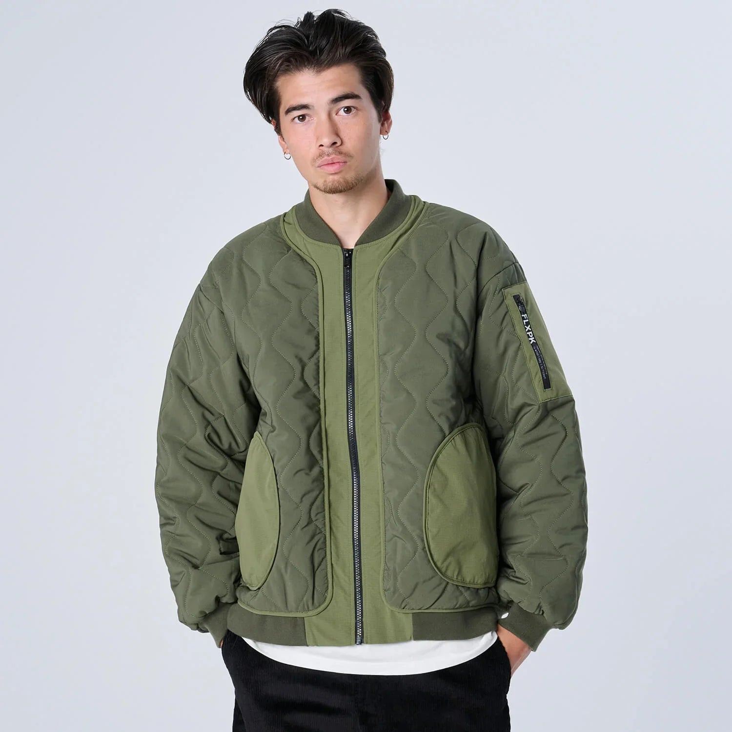 XJK-KILT（ストレッチ中綿キルティングジャケット）OLIVE - OUTERWEAR