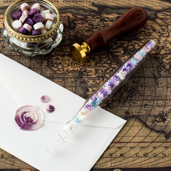 がらす工芸札幌 ガラスペン 花暦（東京ハイライト限定カラー） しずく