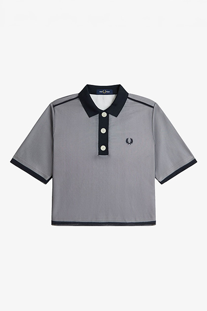 Mesh Overlay Polo Shirt(10 608：NAVY): | FRED PERRY JAPAN