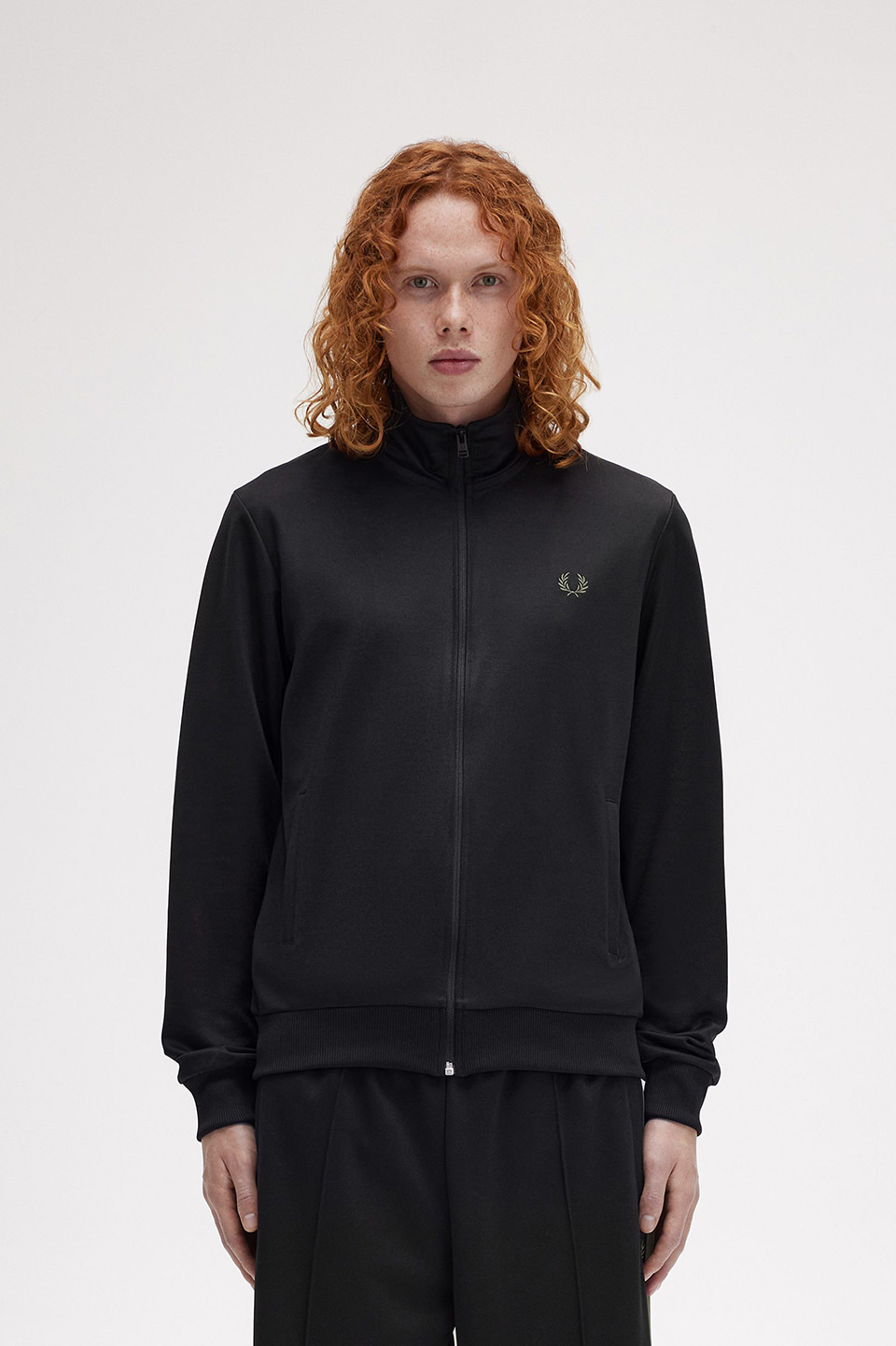 Track Jacket(S W90：BLACK / LAUREL WREATH GREEN): | FRED PERRY