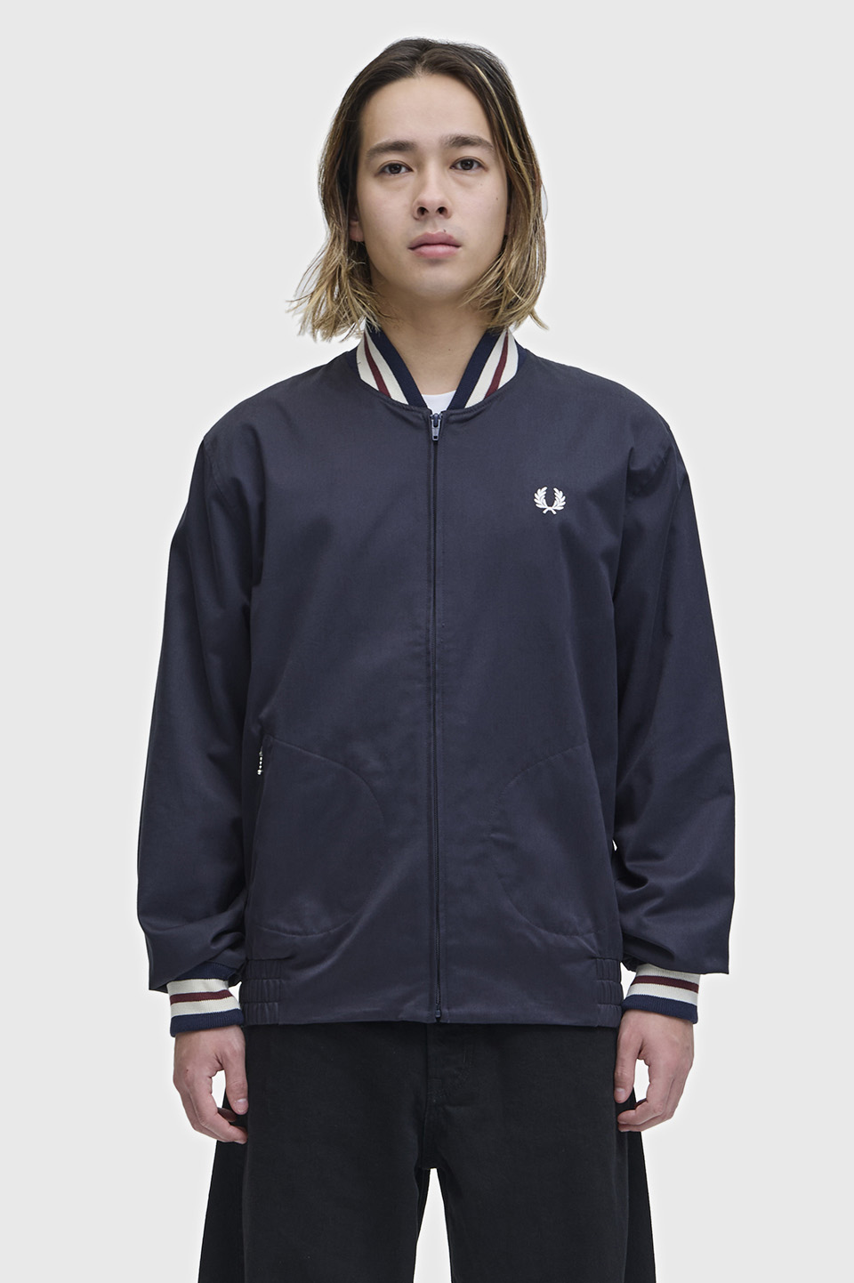 Twill Tennis Bomber Jacket(S 608：NAVY): | FRED PERRY JAPAN