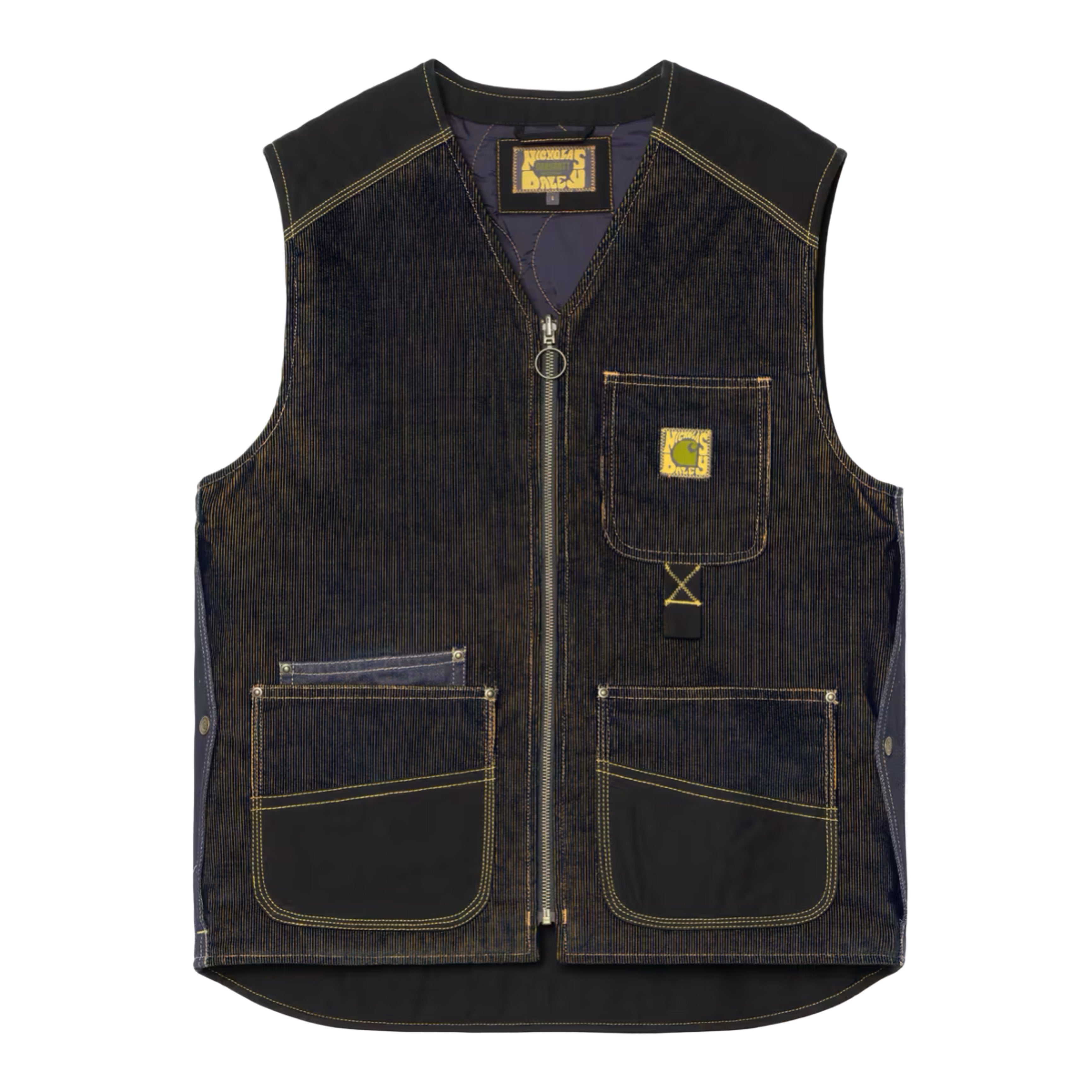 CARHARTT WIP x Nicholas Daley Vest ND Dark Navy / Mustard