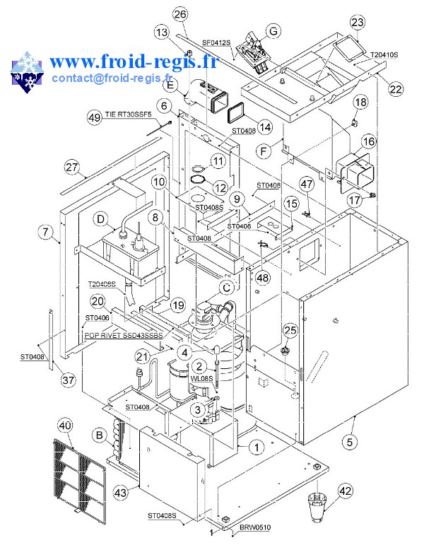 SPARE PARTS FOR FLAKE ICE MACHINES HOSHIZAKI FM80 FM120 CM110