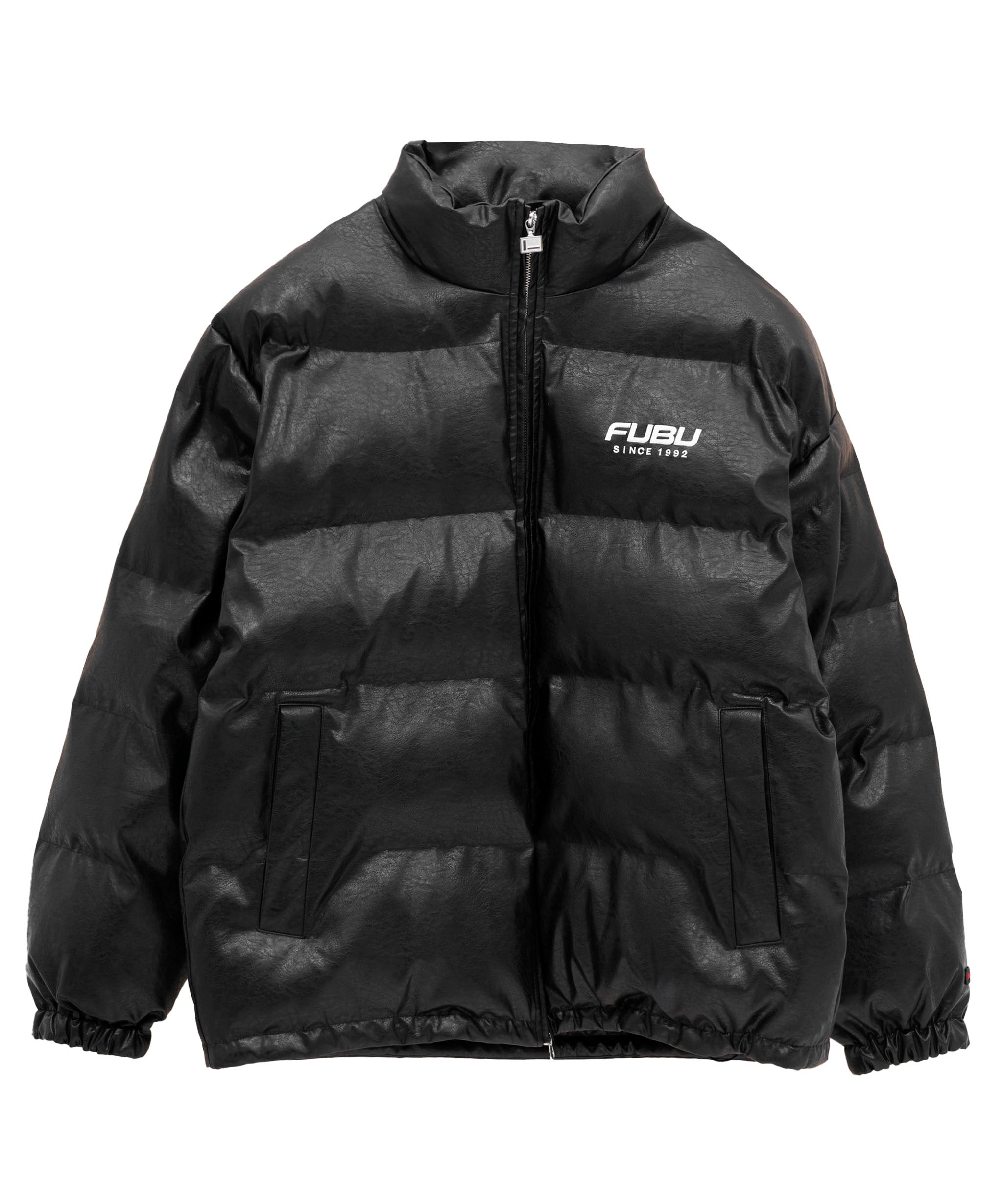 FUBU フブ アウター 中綿ジャケット フェイクレザー ジャンパー。FUBU