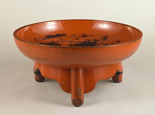 山中木製漆器 根来塗 杉 大鉢 足付鉢 | 根来塗 | 収蔵品詳細 | 作品を