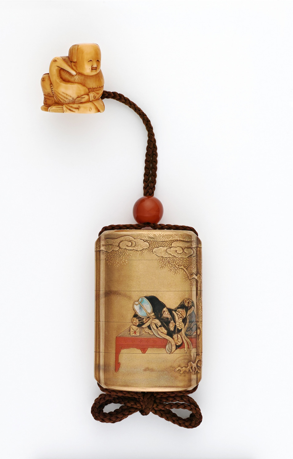 明治〜大正期 幻の窯 蔵春亭久富製磁所 染錦鶴亀文大鉢 超絶細密絵付