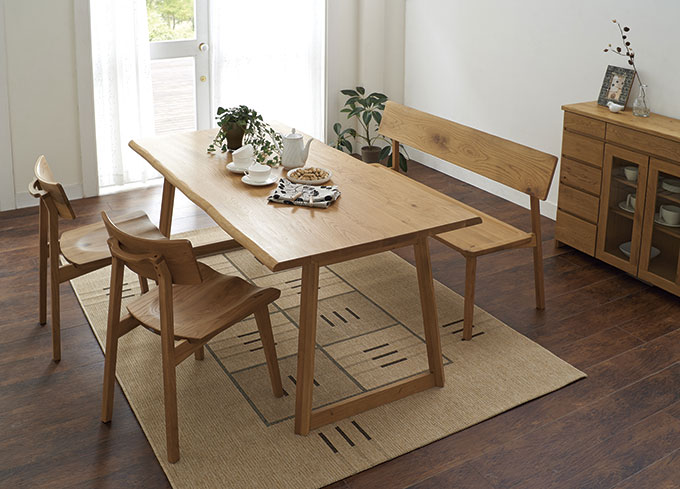 ダイニングシリーズ【Organic-オーガニックR1-】(幅150cmテーブル