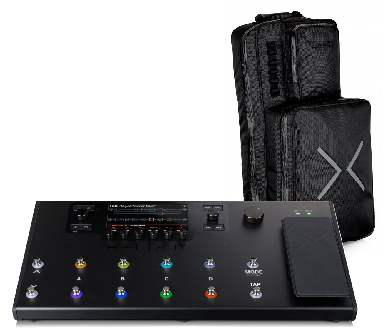 Line 6 Helix LT Footswitch and Backpack Guitar Multi-FX Floor
