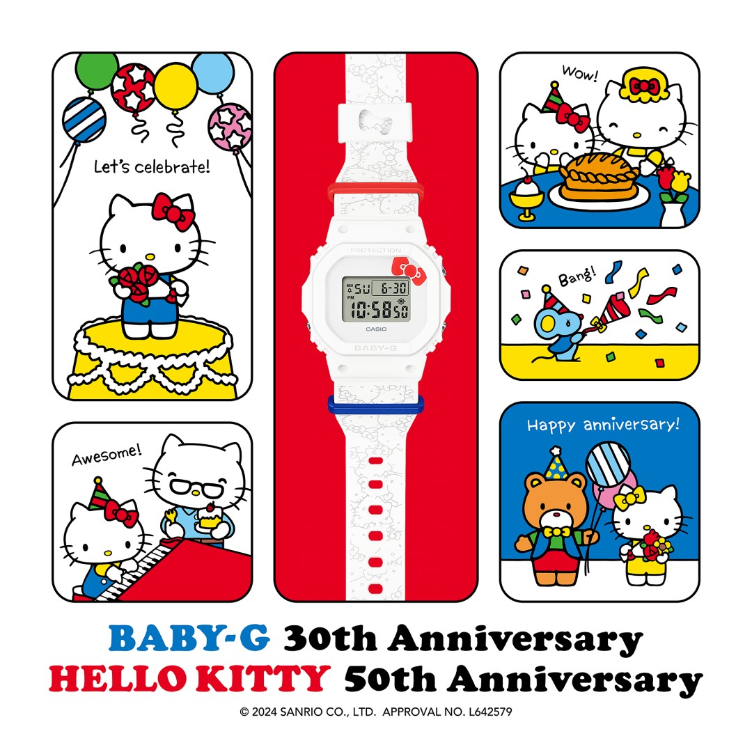 1974年当時のキティちゃんをイメージしたハローキティ 50周年 × BABY-G
