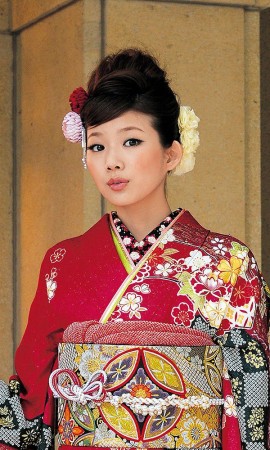 京友禅振袖・赤色・深紅┃伝統古典【菊京屋】