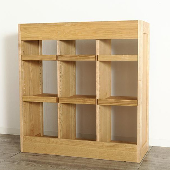 野中木工所 ファイン ブックシェルフ 3列 幅90cm 高さ95cm【開梱設置