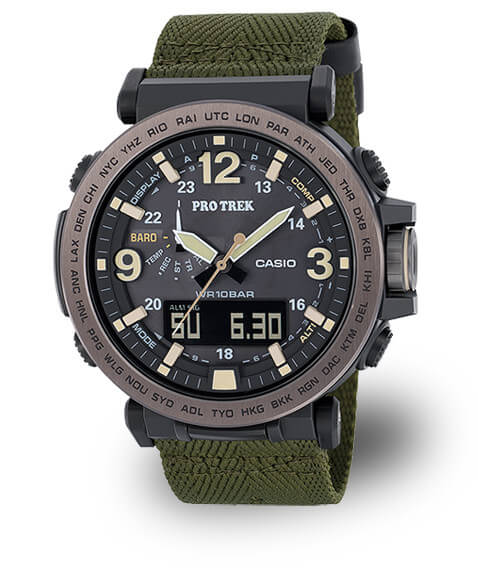 Casio Pro Trek PRG-600 Tough Solar with Stainless Steel Bezel - G