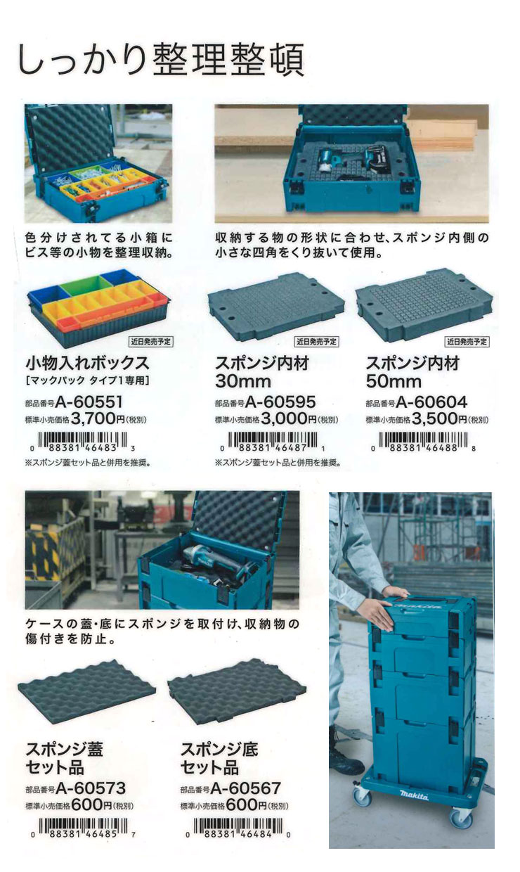 マキタ マックパック用 小物入れボックス (A-60551)【現金特価のタナカ