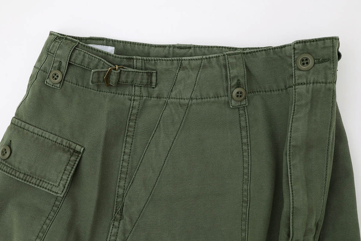 My Fav. CHILD WOMAN 綿ツイル 製品硫化染めファティーグパンツ