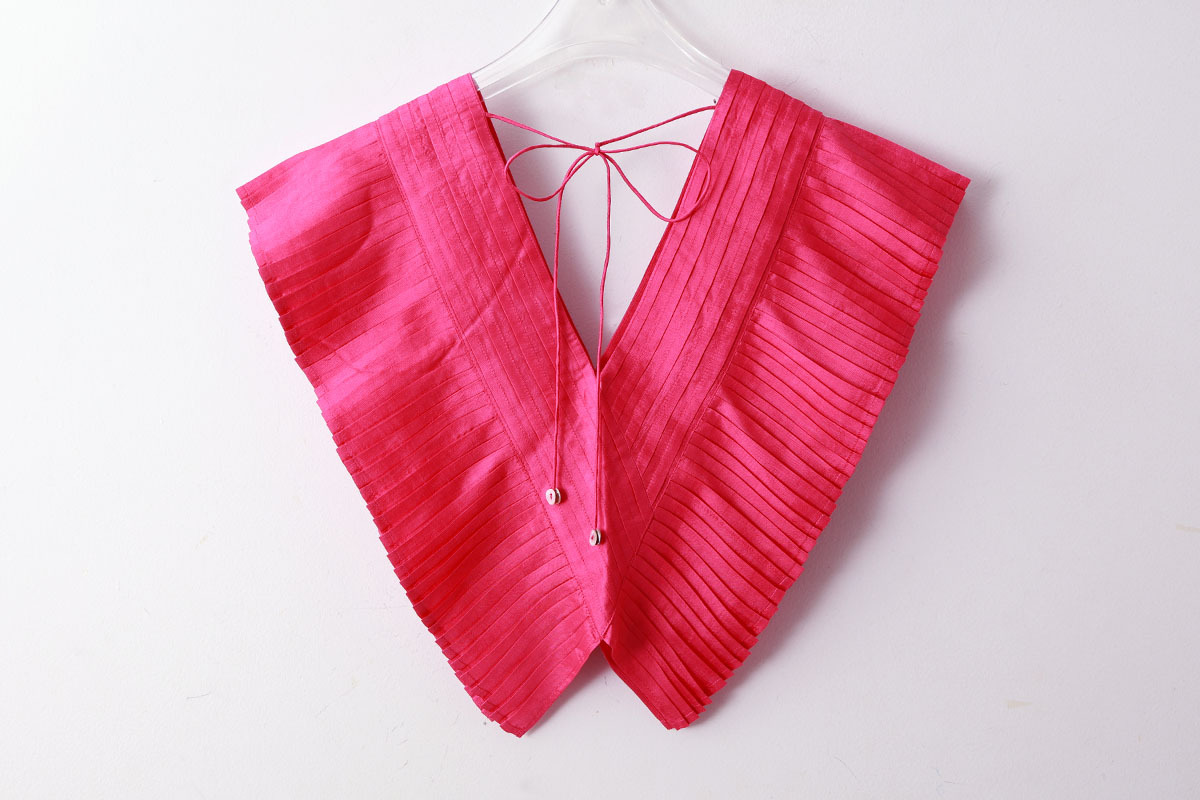 BUNON Khadi Silk Tuck Ruffle Collar