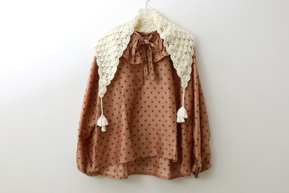 BUNON shop別注!! Hand Knit Hand Crochet Scarf