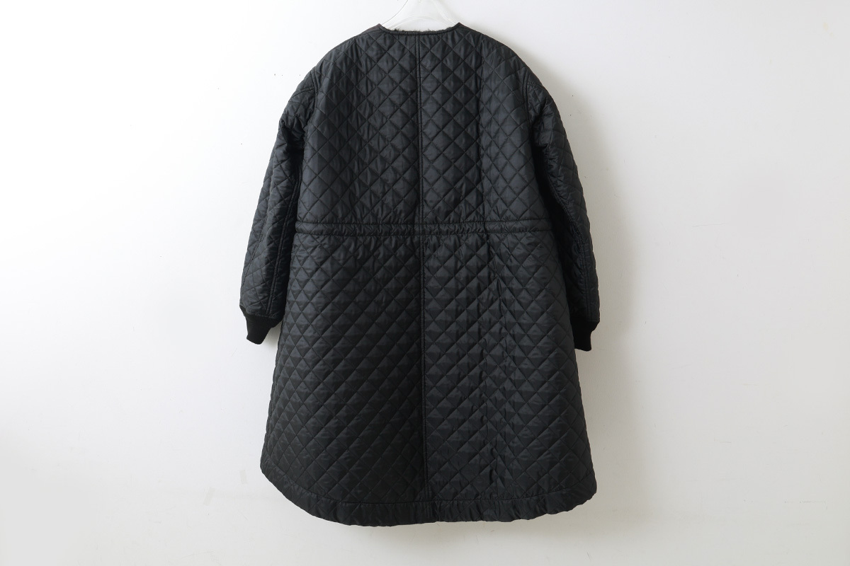 tao タオ エステルタフタキルティングノーカラーコート