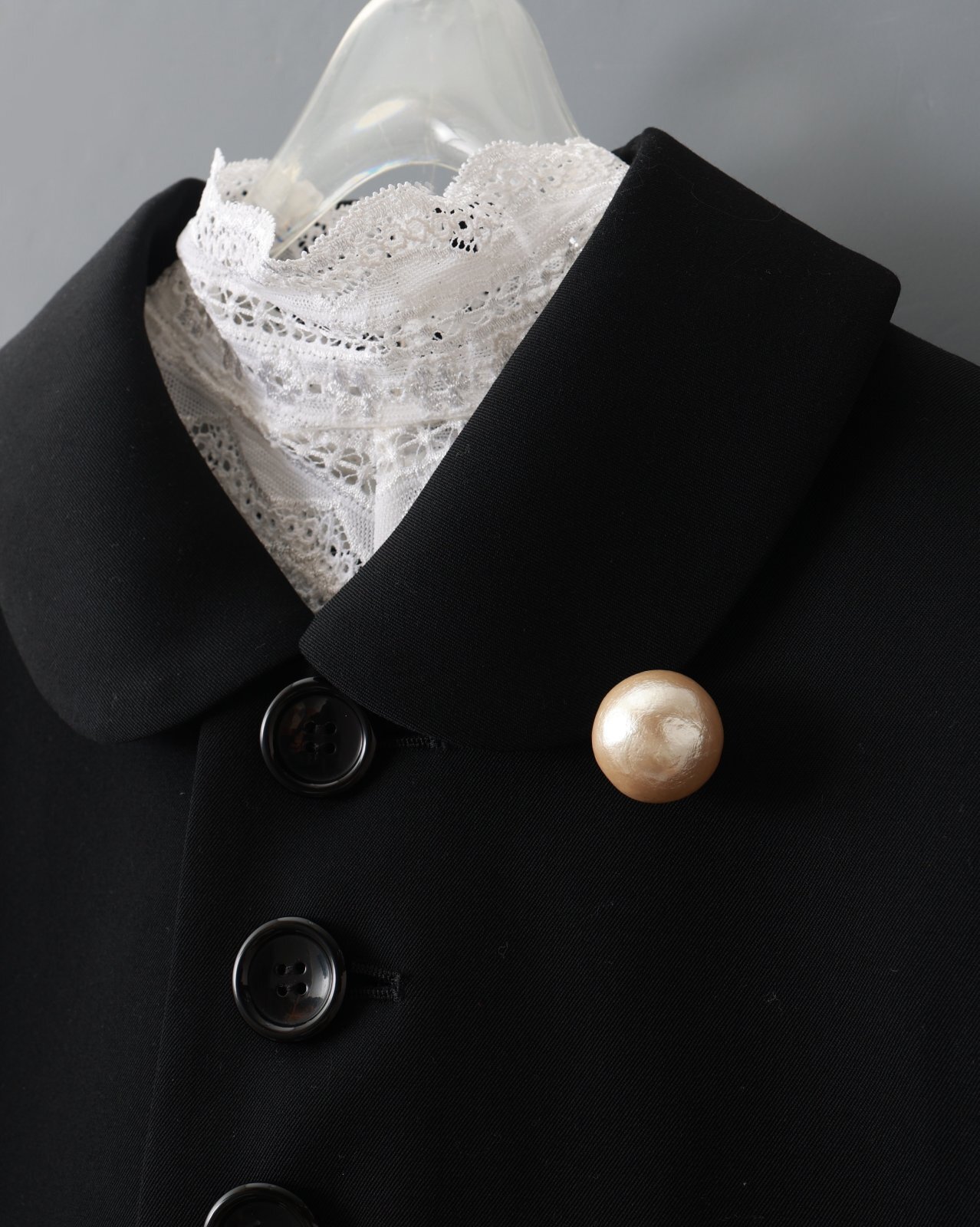 tao タオ ウールギャバ 丸襟ジャケット