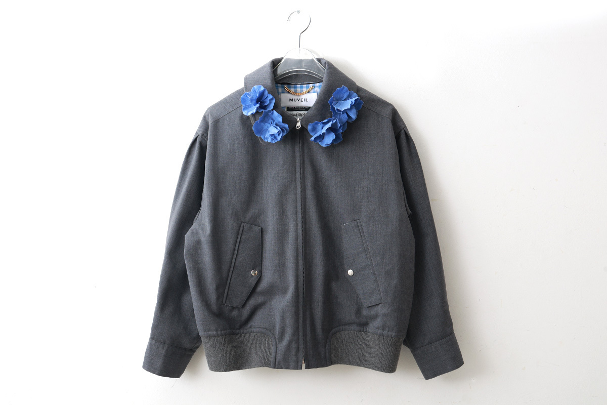 MUVEIL ミュベール リバーシブルウィングトップウールブルゾン