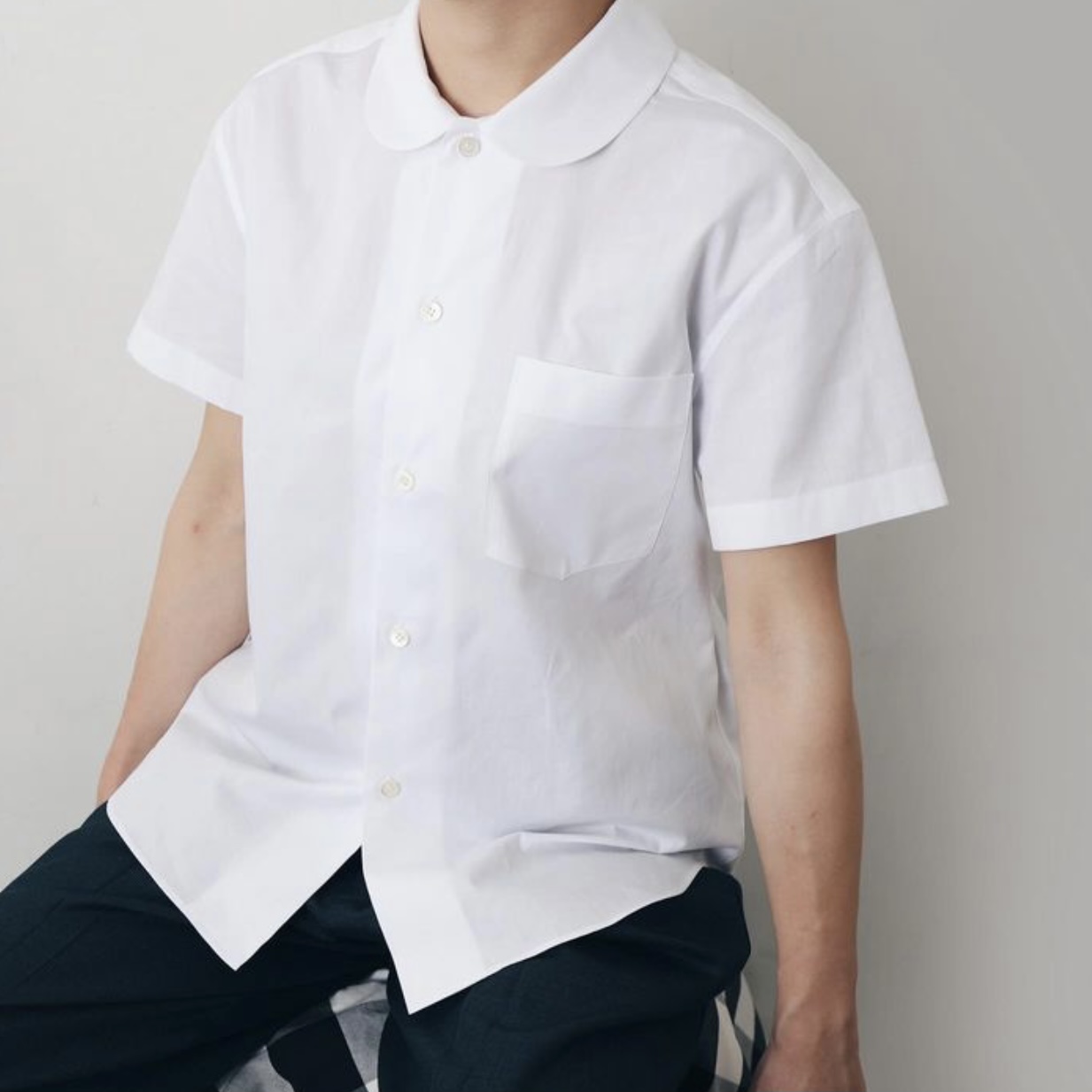 tao タオ 丸襟半袖ブラウス