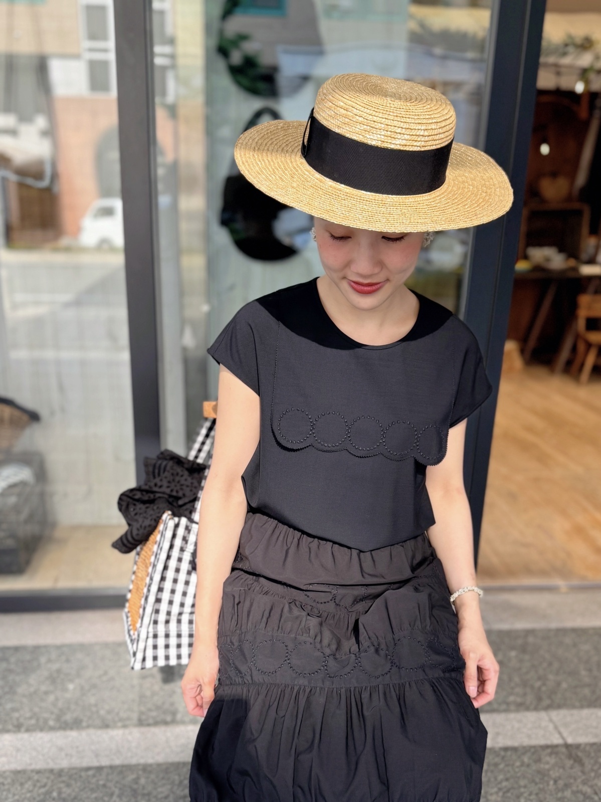 mina perhonen ミナぺルホネン tambourine フレンチスリーブブラウス