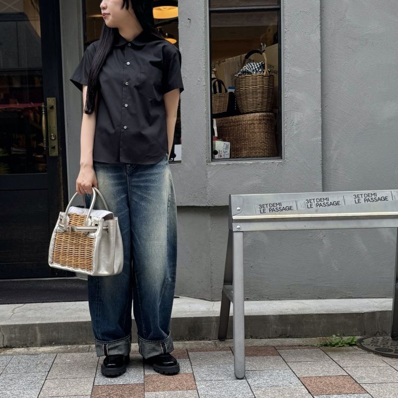 tao タオ 丸襟半袖ブラウス