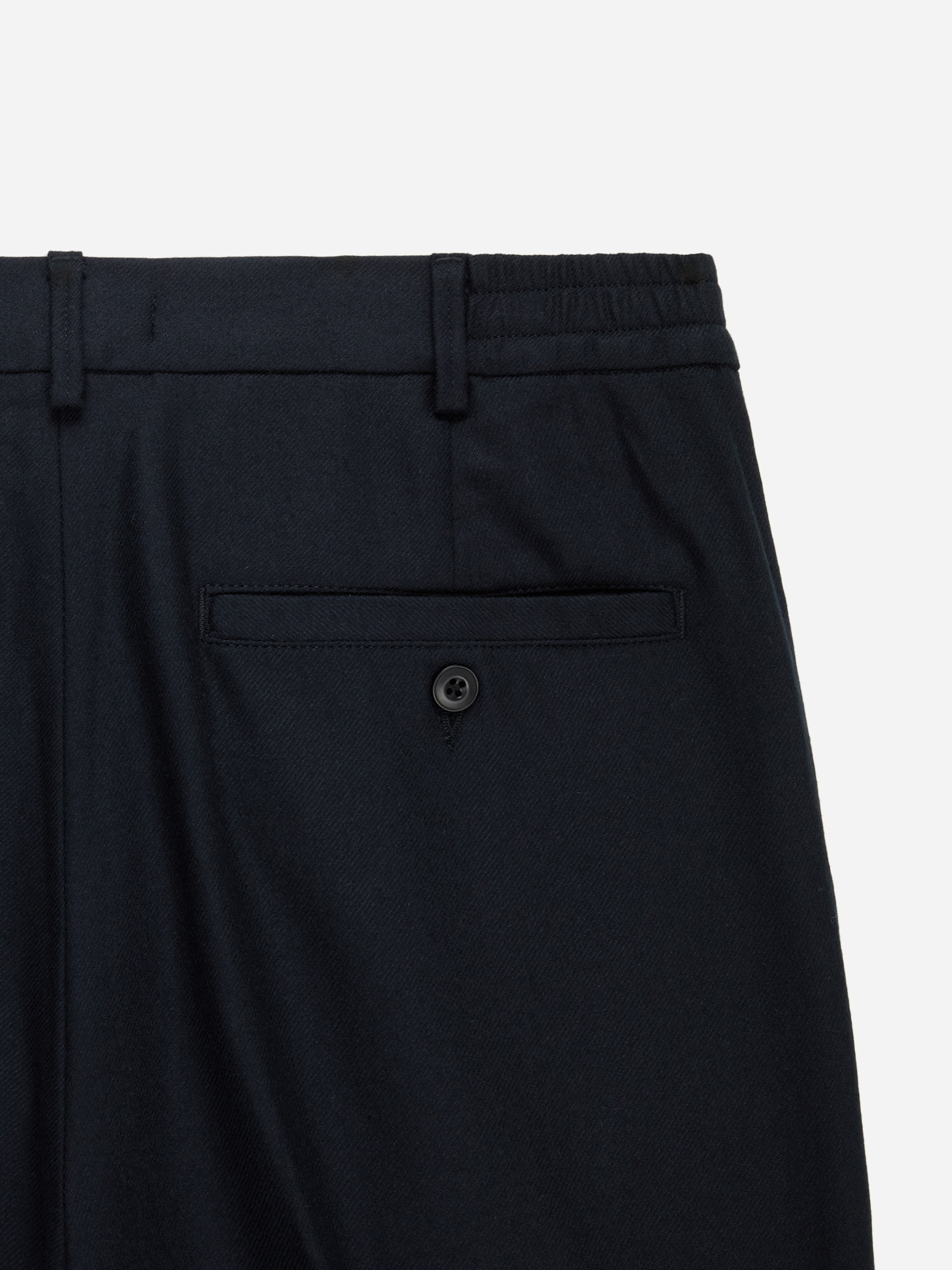 Pleated Trouser ~ Black Wool – 3sixteen