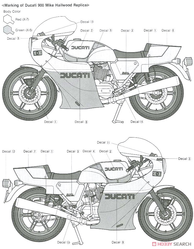 ドウカティ 900 マイク・ヘイルウッド レプリカ (プラモデル) - ホビー