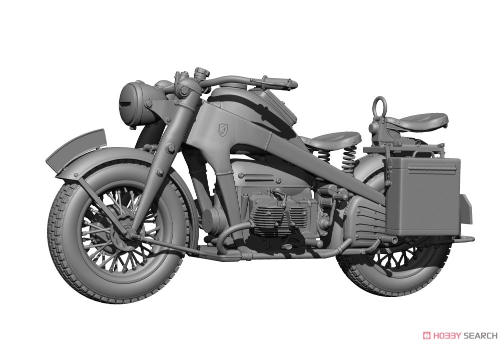 WWII ドイツ ツュンダップKS750 軍用バイク (プラモデル) - ホビー