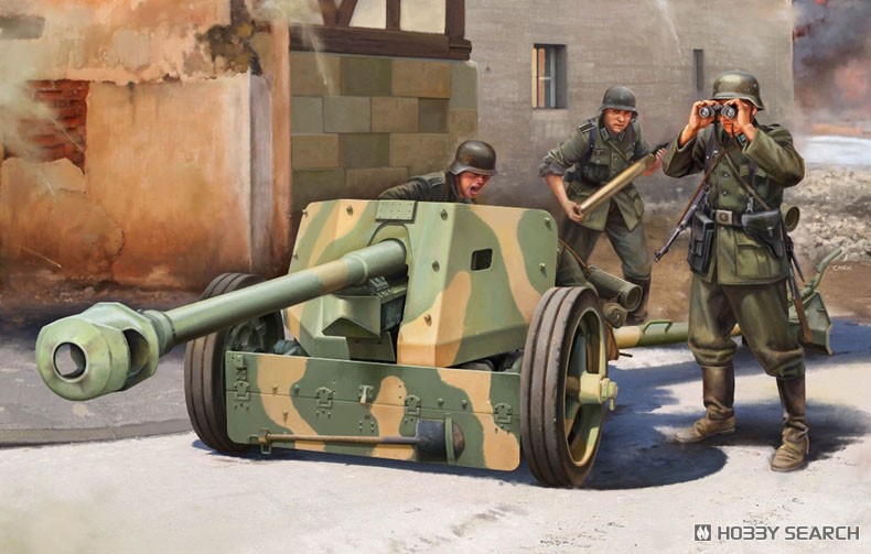 ドイツ軍 7.5cm PaK40 対戦車砲 w/フィギュア (プラモデル) - ホビー