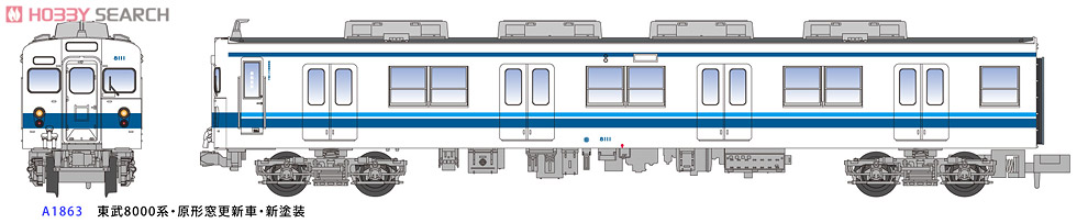 東武 8000系 原形窓更新車・新塗装 (6両セット) (鉄道模型) - ホビー