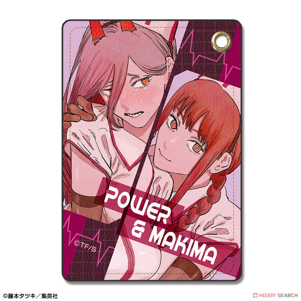 チェンソーマン」 レザーパスケース デザイン05 (パワー&マキマ