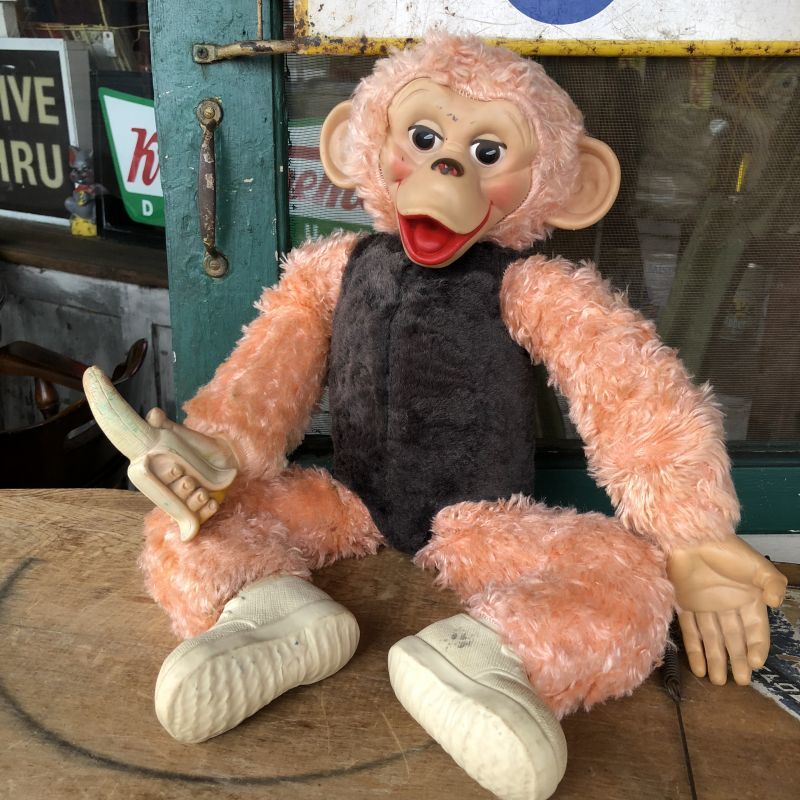 Vintage Rushton Pink Zippy the Monkey Doll (J417) - 2000toys