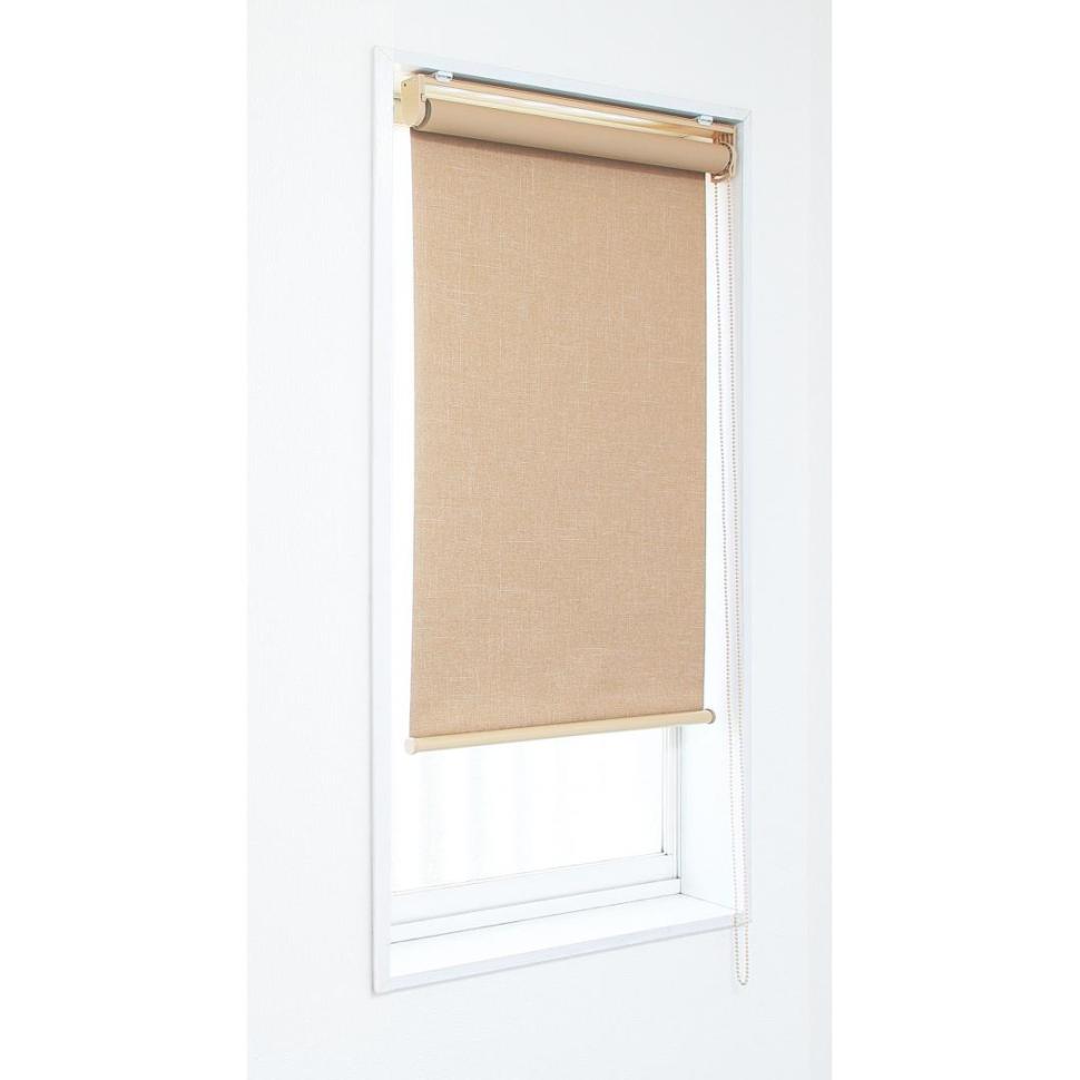 遮光ロールスクリーン(チェーン式) 幅180×丈220 ベージュ | TWO-ONE