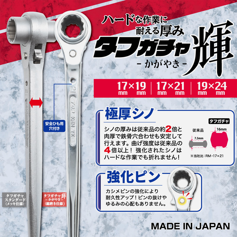 TOP タフガチャ 輝 -かがやき- 総磨き仕様 KRMS-17×21 商品詳細｜鳶服