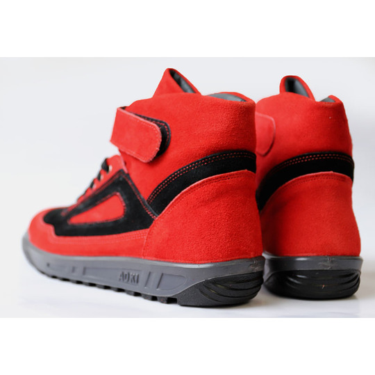 JIS】青木安全靴 ATENEO ZR-21RB ベロア×ベロア レッド×ブラック 商品