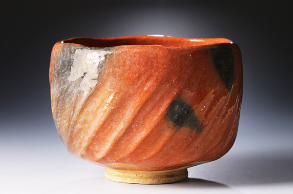 楽吉左衛門 覚々斎好 赤 蓋茶碗 蓋碗 向付 5客 共箱 楽吉左衛門 覚々斎