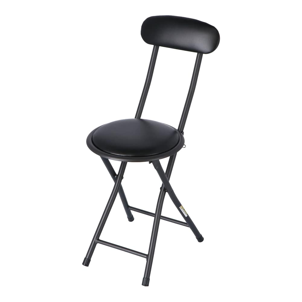 LIFELEX 背付折りたたみチェア ステュクス ブラック／ダークグレー