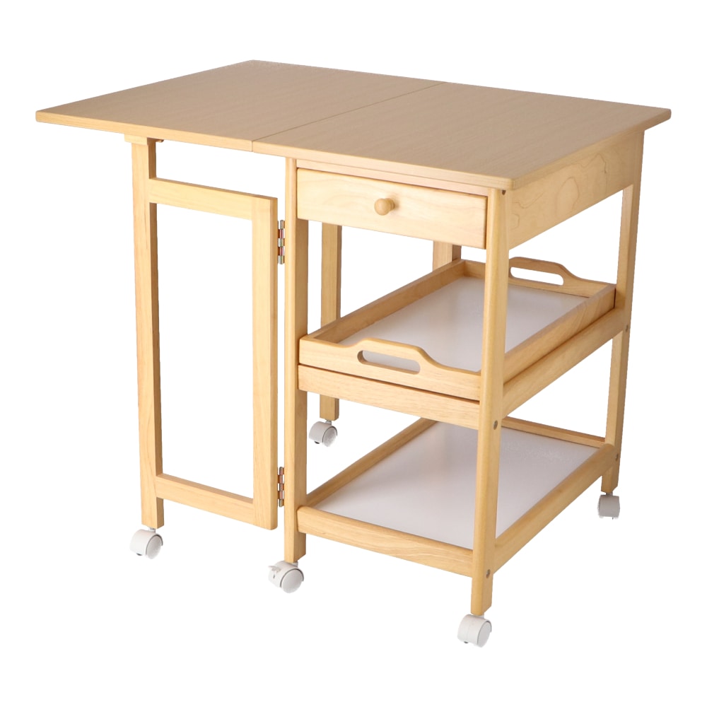 アウトレット】LIFELEX 木製バタフライワゴン NA ナチュラルブラウン