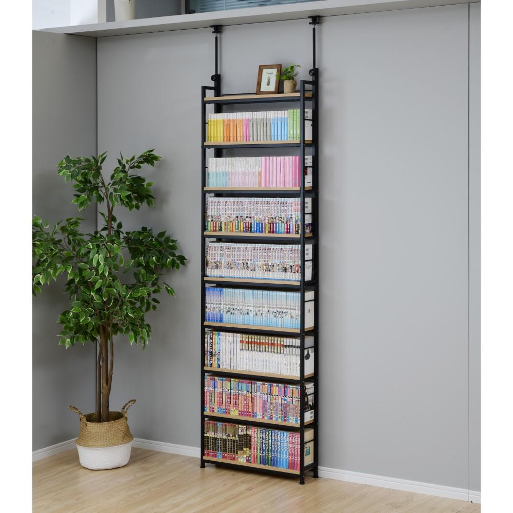 山善 突っ張りラックスリム RTRSー6015（OAK／SBK